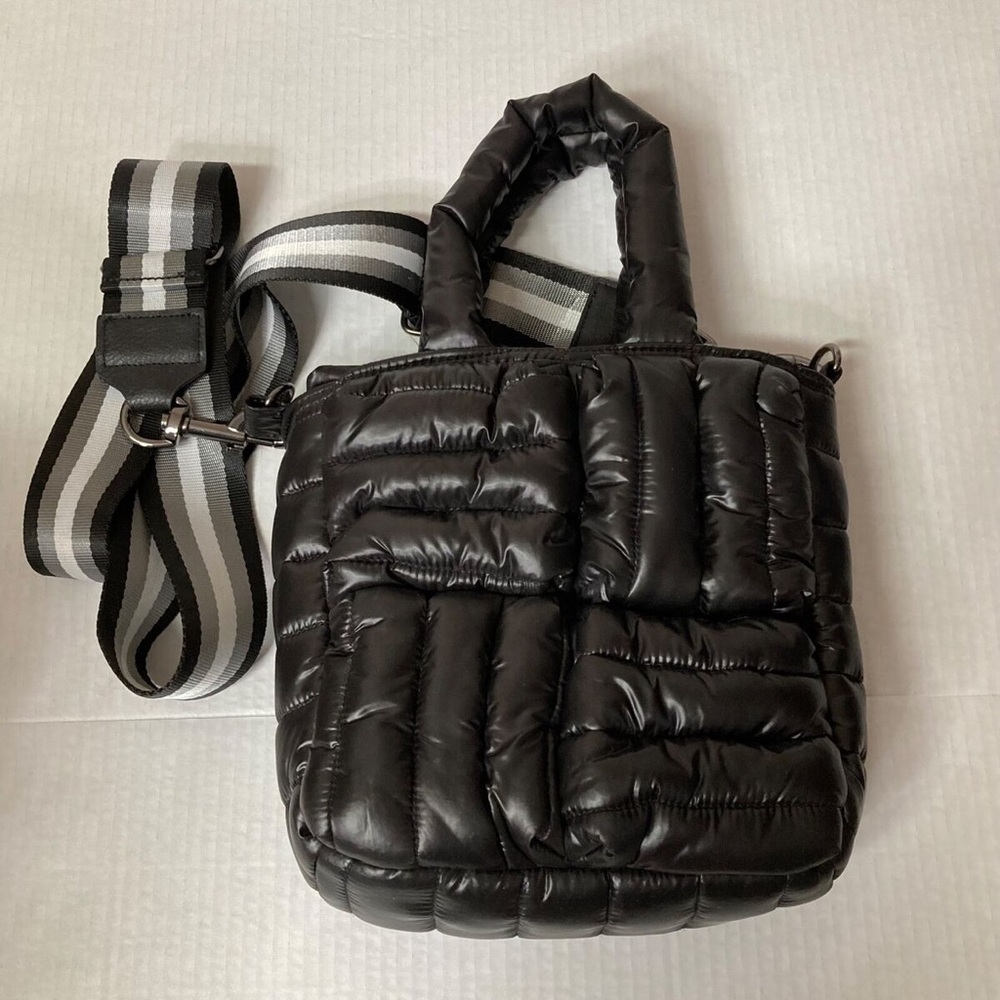 THINK ROYLN Lil Shopper Black Quilted‎ Puffer Mini Bag